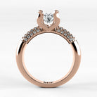 Anillo de Compromiso Lumière - Marquesa en oro rosa - vista 3
