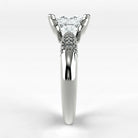 Anillo de Compromiso Lumière - Oval en oro blanco - vista 2