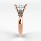 Anillo de Compromiso Lumière - Oval en oro rosa - vista 2