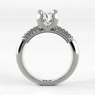 Anillo de Compromiso Lumière - Oval en oro blanco - vista 3