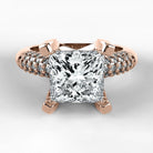 Anillo de Compromiso Lumière - Princess en oro rosa - vista 1