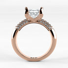 Anillo de Compromiso Lumière - Princess en oro rosa - vista 3