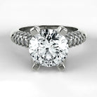 Anillo de Compromiso Lumière - Redondo en oro blanco - vista 1