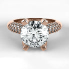 Anillo de Compromiso Lumière - Redondo en oro rosa - vista 1