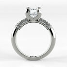 Anillo de Compromiso Lumière - Redondo en oro blanco - vista 3