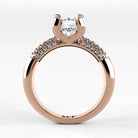 Anillo de Compromiso Lumière - Redondo en oro rosa - vista 3