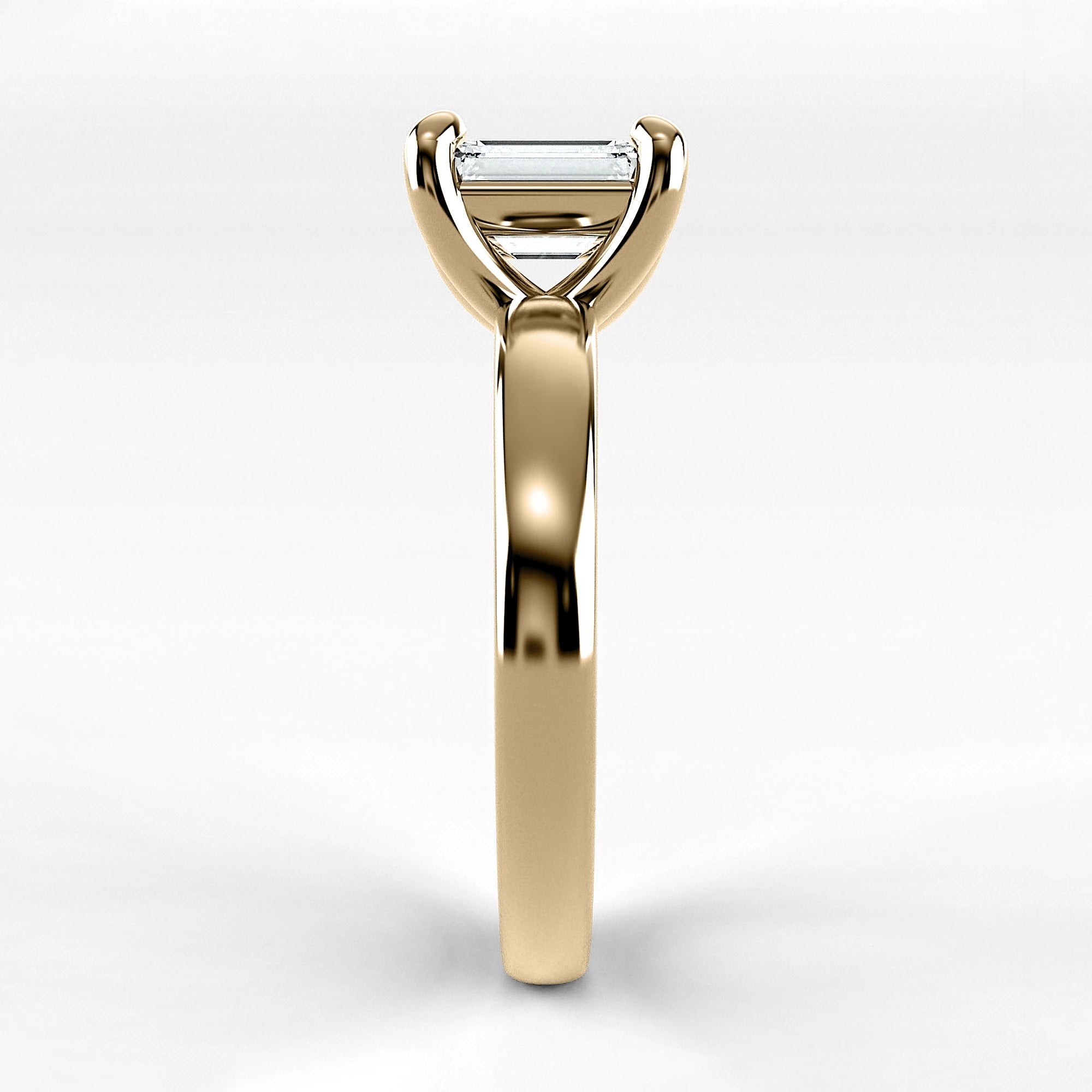 Anillo de Compromiso Verona - Esmeralda en oro amarillo - vista 2