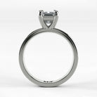 Anillo de Compromiso Verona - Esmeralda en oro blanco - vista 3