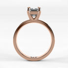 Anillo de Compromiso Verona - Esmeralda en oro rosa - vista 3