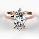 Anillo de Compromiso Verona - Marquesa en oro rosa - vista 1