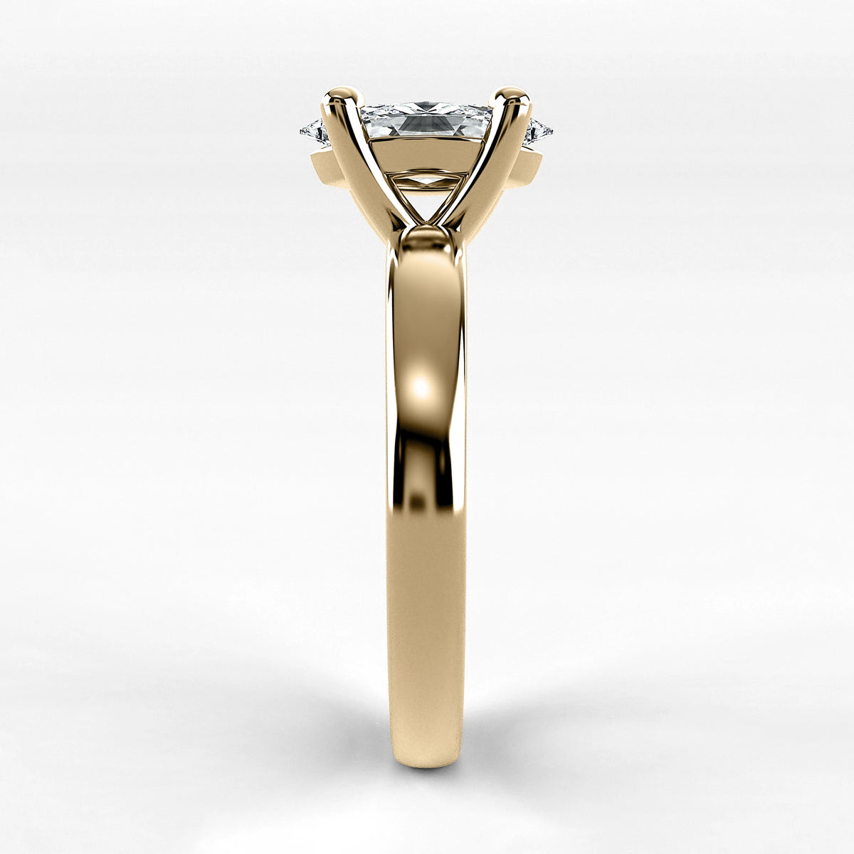 Anillo de Compromiso Verona - Marquesa en oro amarillo - vista 2