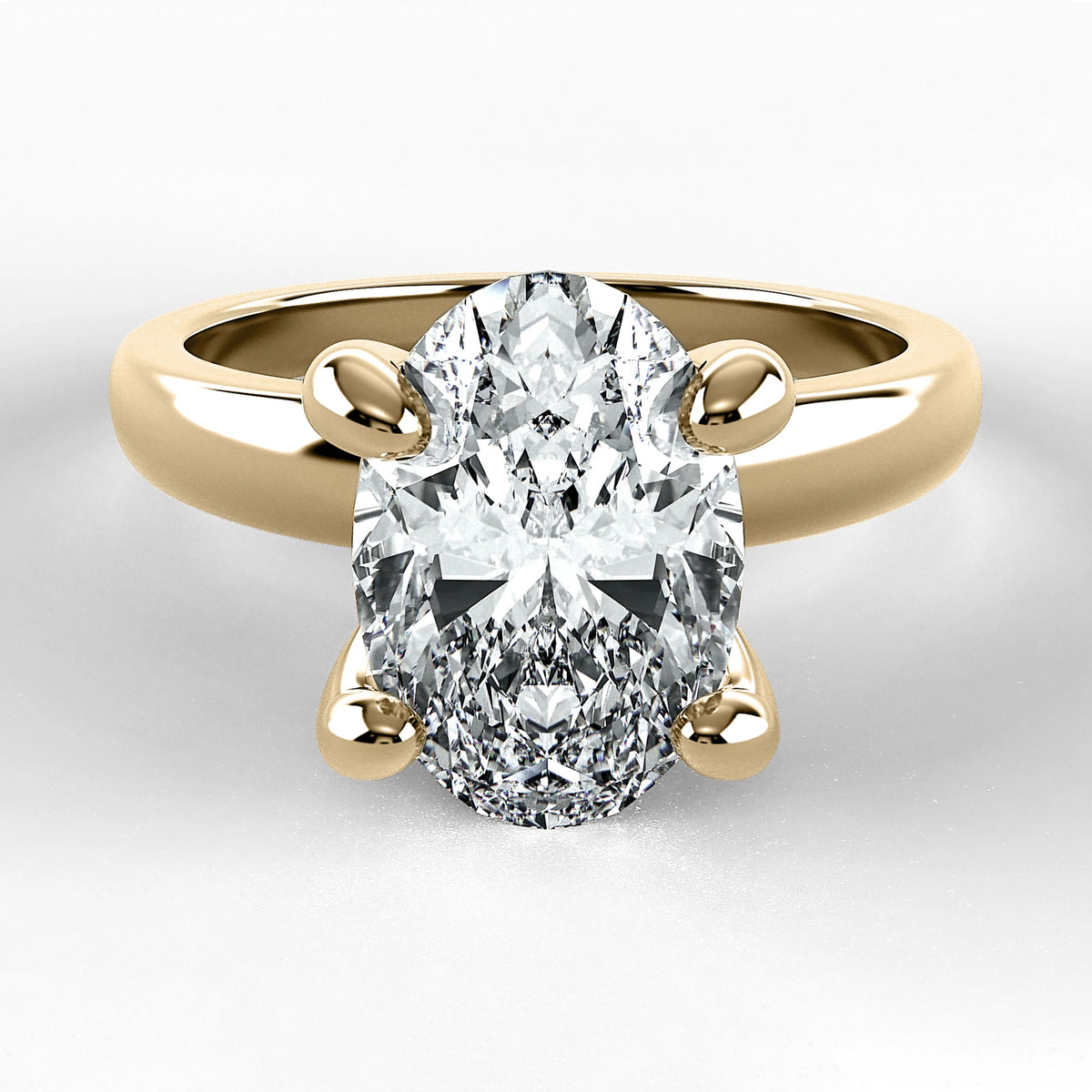 Anillo de Compromiso Verona - Oval en oro amarillo - vista 1