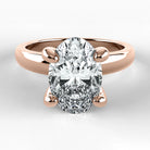Anillo de Compromiso Verona - Oval en oro rosa - vista 1