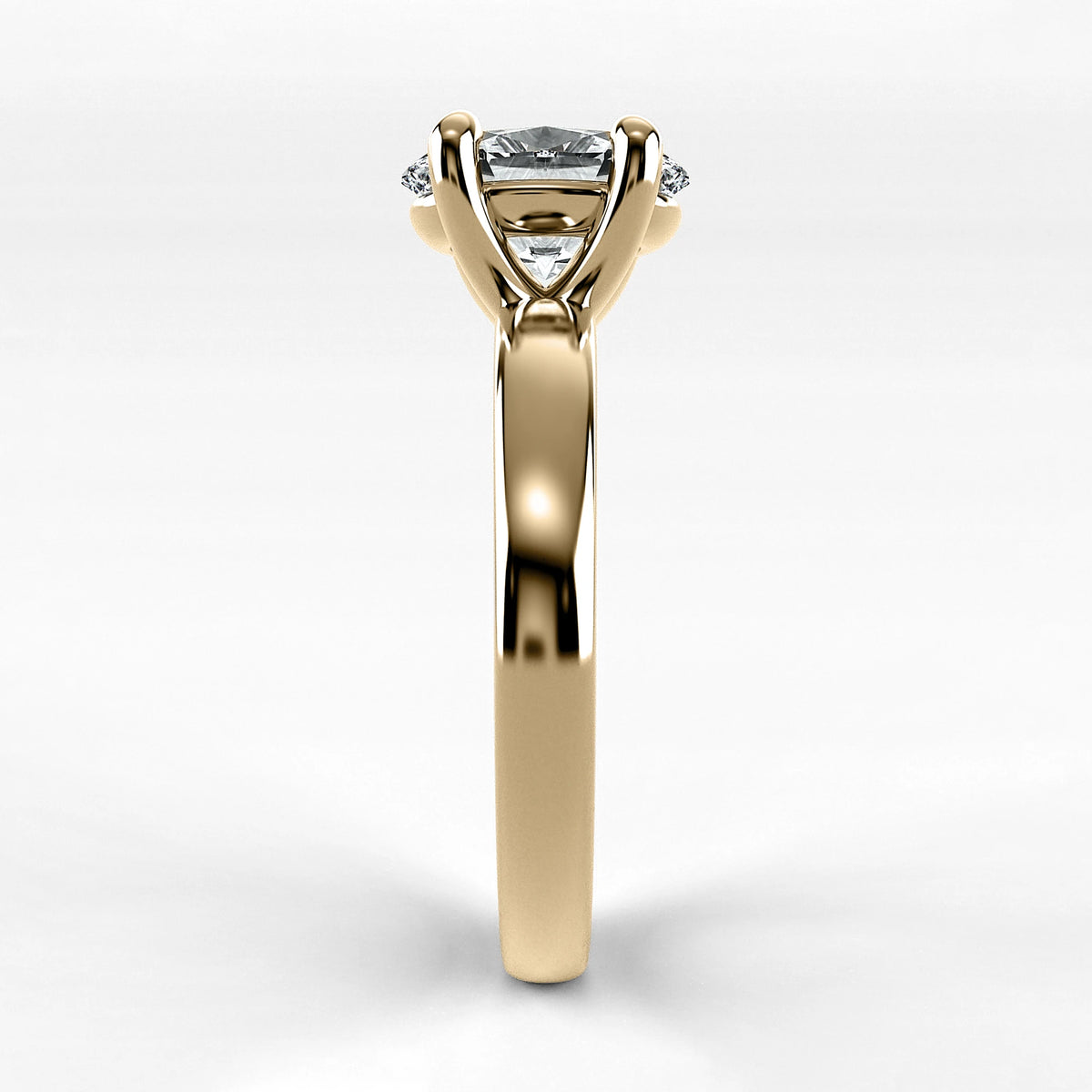 Anillo de Compromiso Verona - Oval en oro amarillo - vista 2
