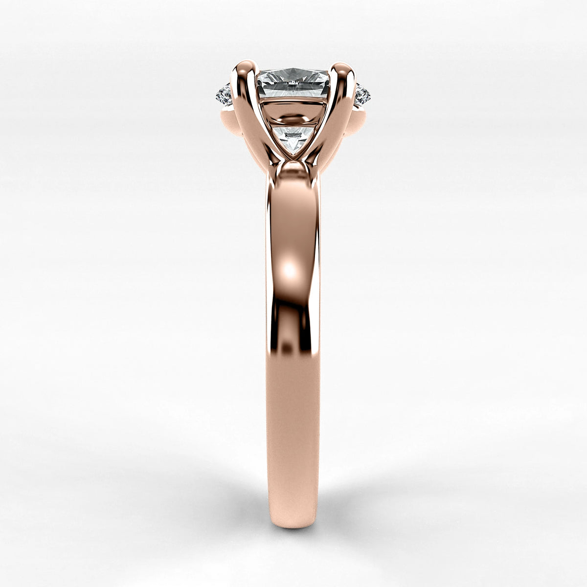 Anillo de Compromiso Verona - Oval en oro rosa - vista 2