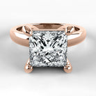 Anillo de Compromiso Verona - Princess en oro rosa - vista 1