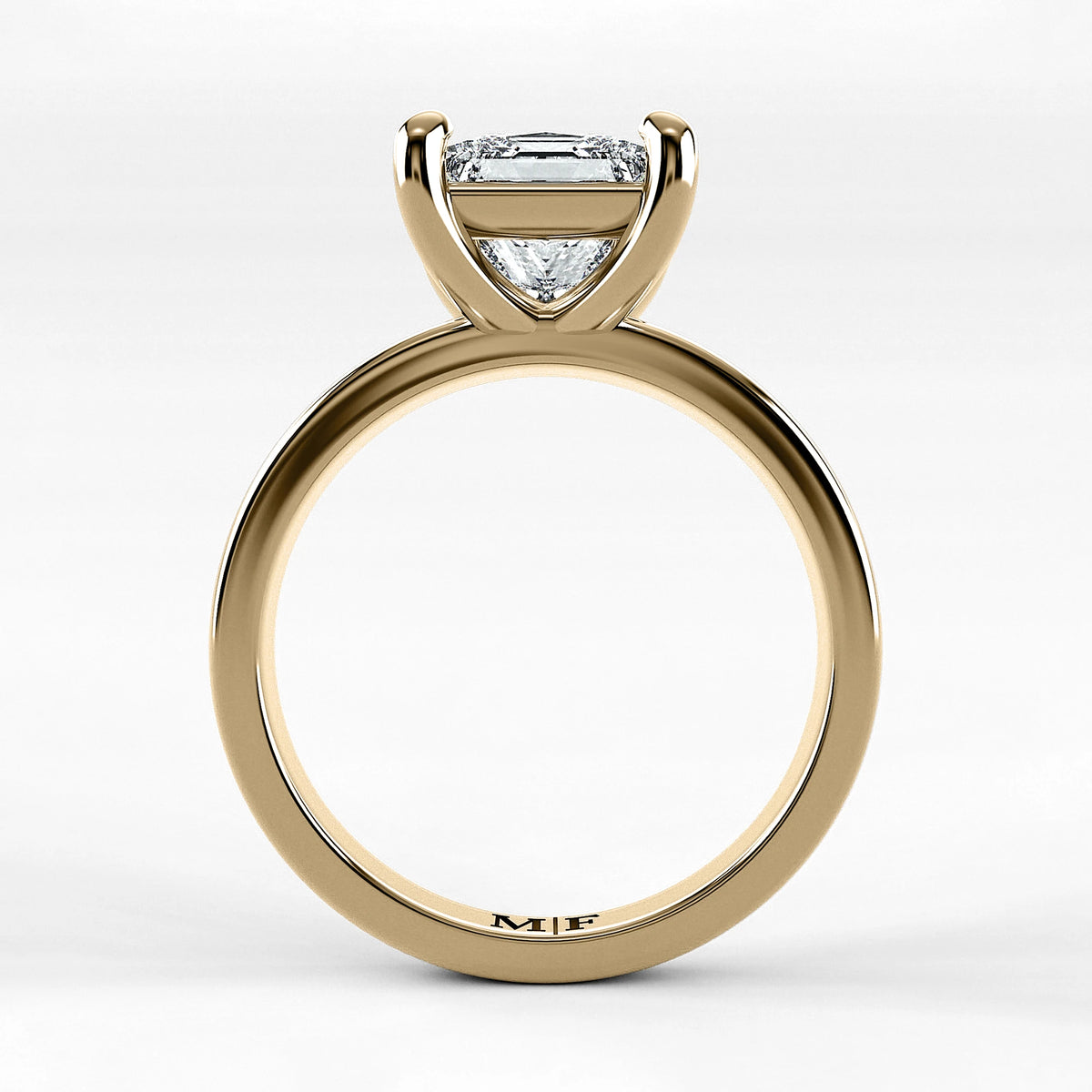 Anillo de Compromiso Verona - Princess en oro amarillo - vista 3