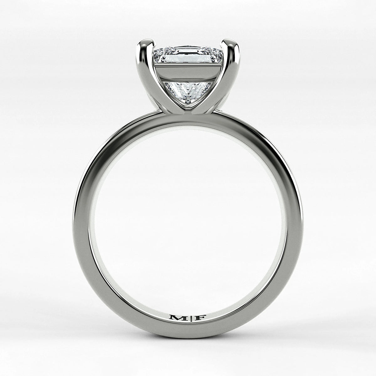 Anillo de Compromiso Verona - Princess en oro blanco - vista 3