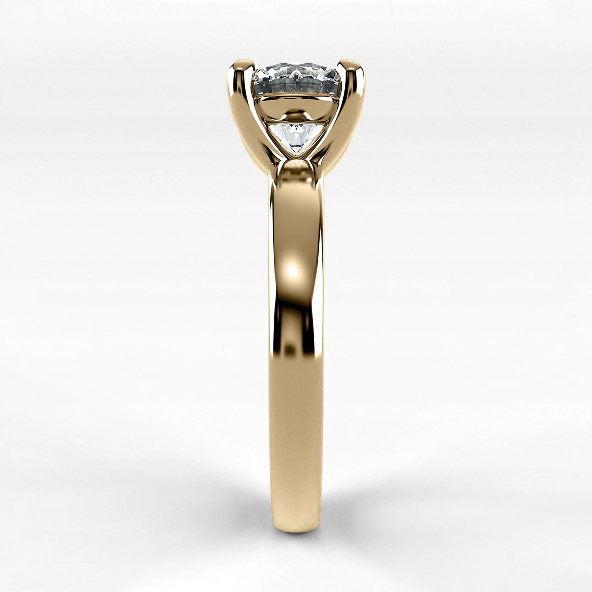 Anillo de Compromiso Verona - Redondo en oro amarillo - vista 2