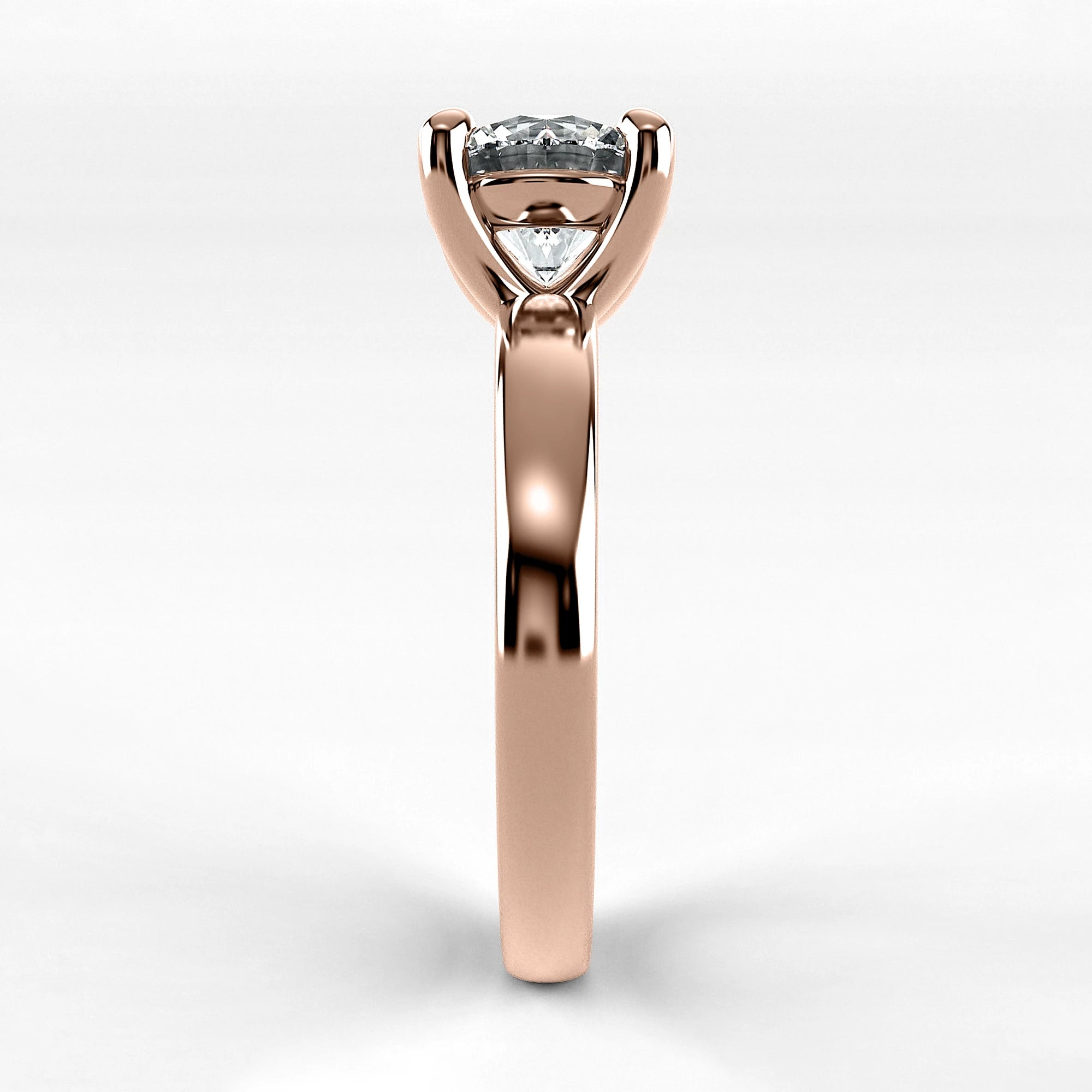Anillo de Compromiso Verona - Redondo en oro rosa - vista 2
