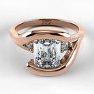 Anillo de Compromiso Giro - Esmeralda en oro rosa - vista 1