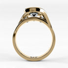 Anillo de Compromiso Giro - Esmeralda en oro amarillo - vista 3