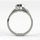 Anillo de Compromiso Giro - Marquesa en oro blanco - vista 3
