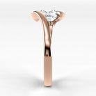 Anillo de Compromiso Giro - Oval en oro rosa - vista 2