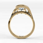 Anillo de Compromiso Giro - Oval en oro amarillo - vista 3