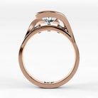 Anillo de Compromiso Giro - Oval en oro rosa - vista 3