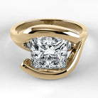 Anillo de Compromiso Giro - Princess en oro amarillo - vista 1