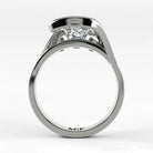 Anillo de Compromiso Giro - Princess en oro blanco - vista 3