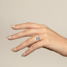 Anillo de Compromiso Giro - Princess en oro blanco - vista 4