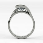 Anillo de Compromiso Giro - Redondo en oro blanco - vista 3