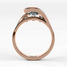 Anillo de Compromiso Giro - Redondo en oro rosa - vista 3