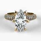 Anillo de Compromiso Corona - Marquesa en oro amarillo - vista 1