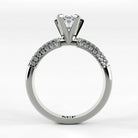 Anillo de Compromiso Corona - Marquesa en oro blanco - vista 3