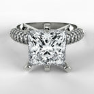 Anillo de Compromiso Corona - Princess en oro blanco - vista 1