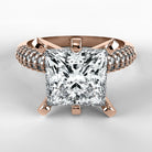Anillo de Compromiso Corona - Princess en oro rosa - vista 1