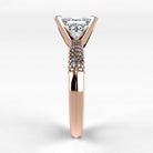 Anillo de Compromiso Corona - Princess en oro rosa - vista 2
