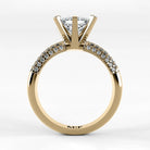 Anillo de Compromiso Corona - Princess en oro amarillo - vista 3