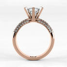 Anillo de Compromiso Corona - Princess en oro rosa - vista 3