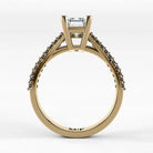 Anillo de Compromiso Destello - Esmeralda en oro amarillo - vista 3