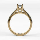Anillo de Compromiso Destello - Marquesa en oro amarillo - vista 3