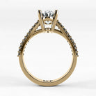 Anillo de Compromiso Destello - Oval en oro amarillo - vista 3