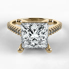Anillo de Compromiso Destello - Princess en oro amarillo - vista 1