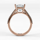 Anillo de Compromiso Destello - Princess en oro rosa - vista 3