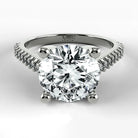 Anillo de Compromiso Destello - Redondo en oro blanco - vista 1