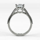 Anillo de Compromiso Destello - Redondo en oro blanco - vista 3
