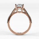 Anillo de Compromiso Destello - Redondo en oro rosa - vista 3